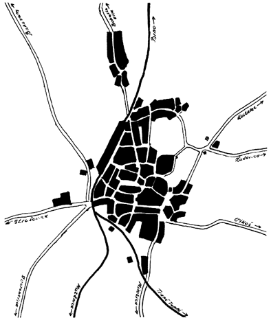 Zstavba Kyjova v roce 1948